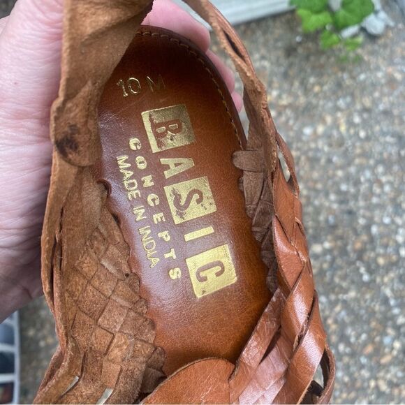 Vintage huarache foam heel comfort strappy flats sandals 10 - Picture 5 of 6